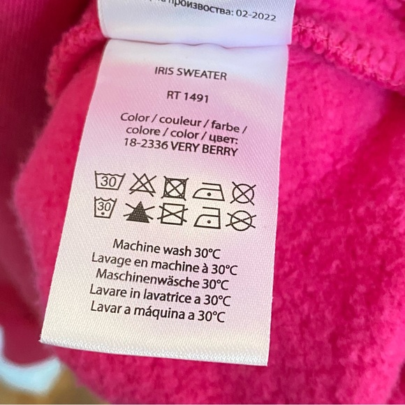 Birger Christensen Berry pink Iris Rotate Sunday crewneck sweatshirt sweater - Picture 12 of 12